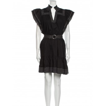 Abito in cotone con spalle oversize