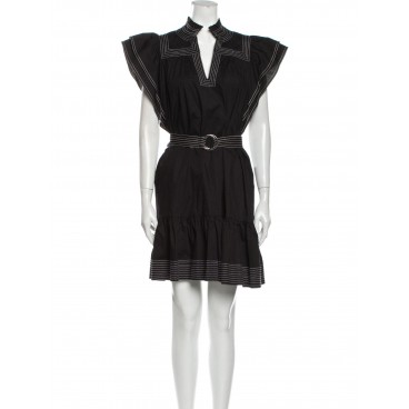 Abito in cotone con spalle oversize