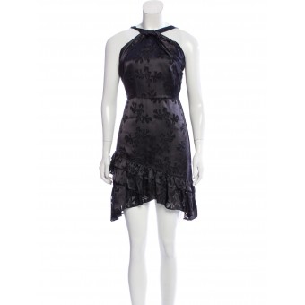 Abito nero jacquard