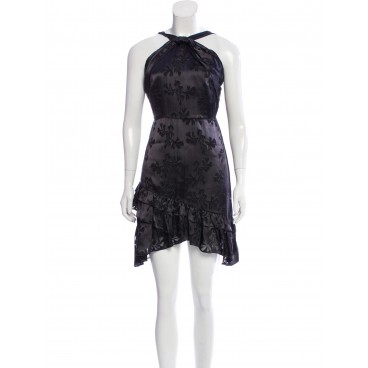 Abito nero jacquard