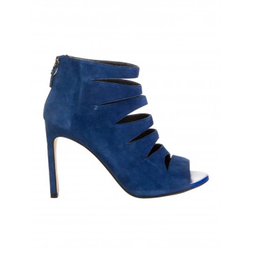 Sandali in suede blue
