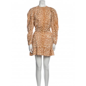 Abito animalier beige