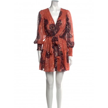 Abito in seta e lurex arancio