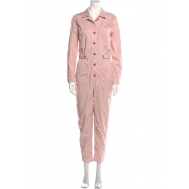Tuta in cotone stretch rosa