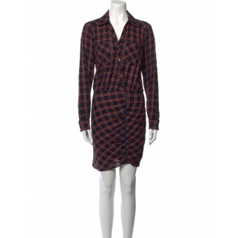 Abito plaid asimmetrico
