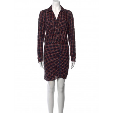 Abito plaid asimmetrico