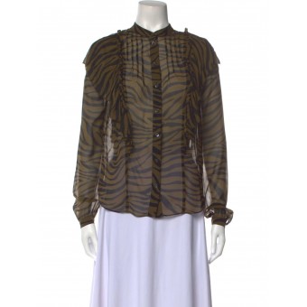 Blusa in seta zebrata