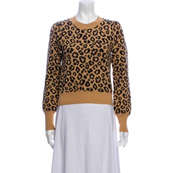 Maglione in lana leopardato