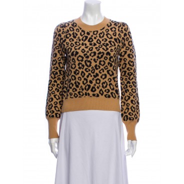 Maglione in lana leopardato