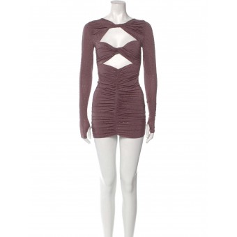 Abito cutout con cristalli