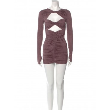 Abito cutout con cristalli