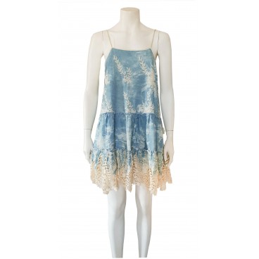 Abito azzurro in cotone