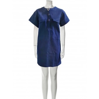 Abito in denim a maniche corte