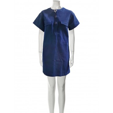 Abito in denim a maniche corte