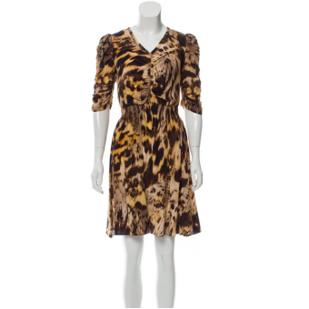 Abito leopardato midi