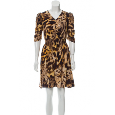Abito leopardato midi