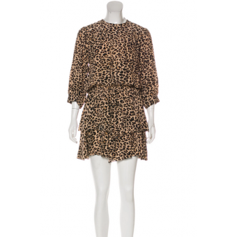 Abito mini leopardato
