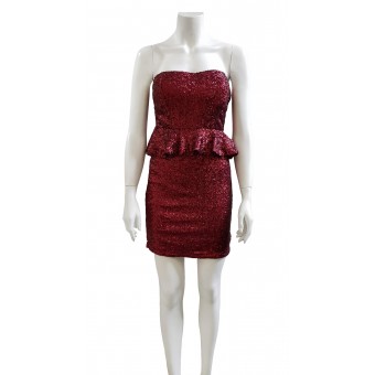 Abito in paillettes rosso 
