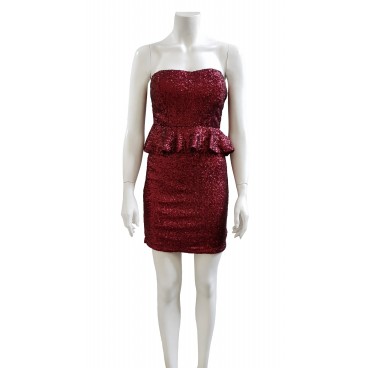 Abito in paillettes rosso 