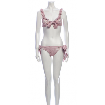 Bikini rosa con ruches