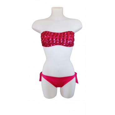 Bikini rosso con paillettes