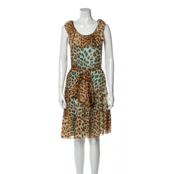 Abito animalier smanicato