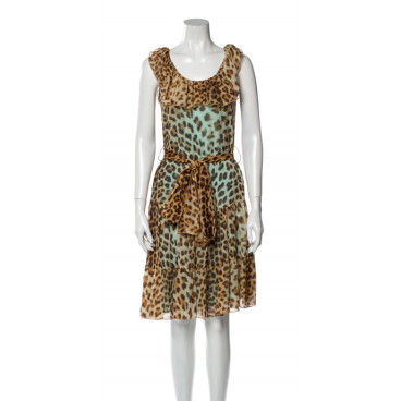 Abito animalier smanicato