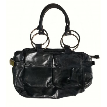 Borsa in pelle nera