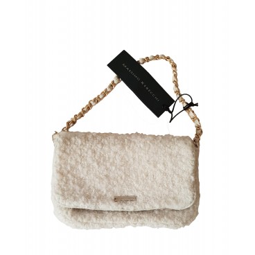 Borsa in lana bianca