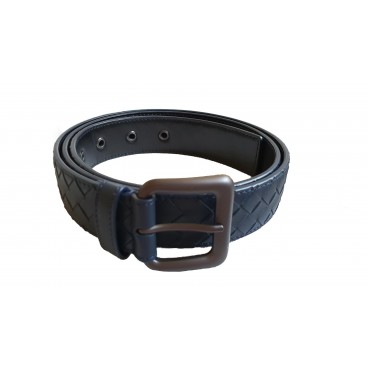 Cintura in pelle blu