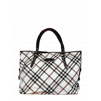 Borsa Tote in tessuto check