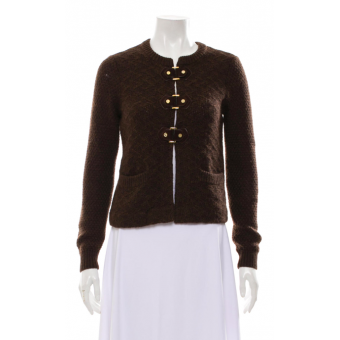 Maglia in lana con alamari