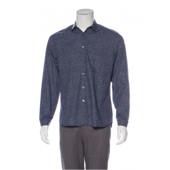 Camicia blue fiorita