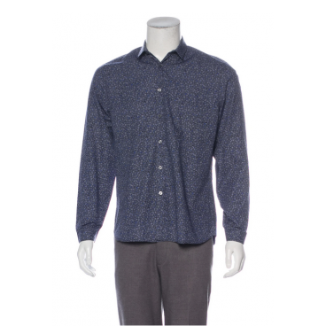 Camicia blue fiorita