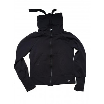 Felpa nera con zip 