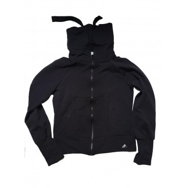 Felpa nera con zip 