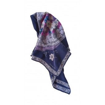 Foulard blu in seta 
