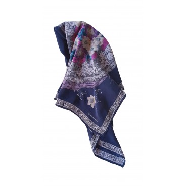 Foulard blu in seta 