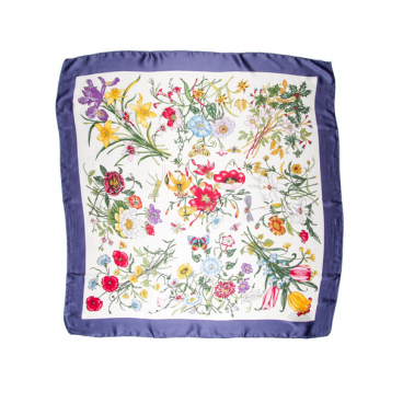 Foulard bianco e blu 