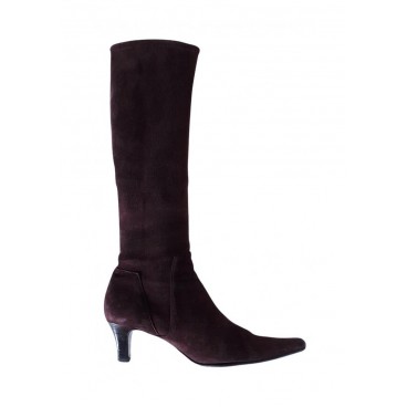 Stivali in suede marroni
