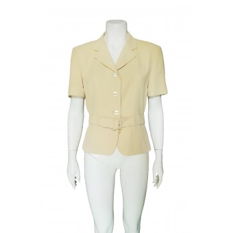 Giacca beige con cintura 