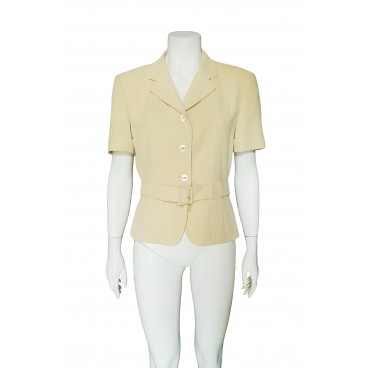Giacca beige con cintura 