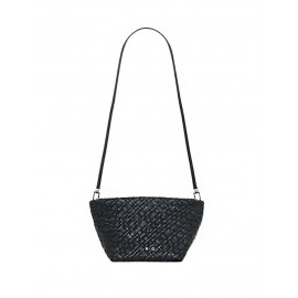 Borsa a tracolla in pelle intrecciata