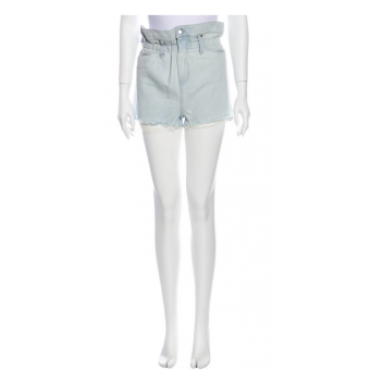 Shorts di jeans chiaro vita alta 