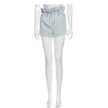 Shorts di jeans chiaro vita alta 