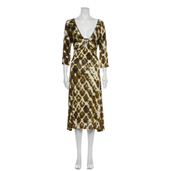 Abito midi animalier