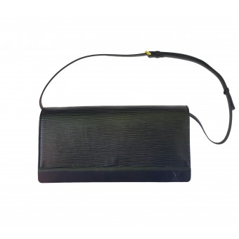 Pochette in pelle nera 