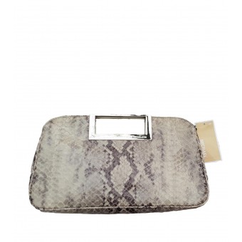 Borsa in pelle effetto pitone