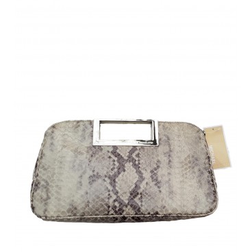 Borsa in pelle effetto pitone