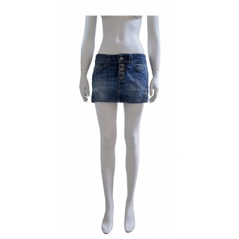 Gonna jeans blue